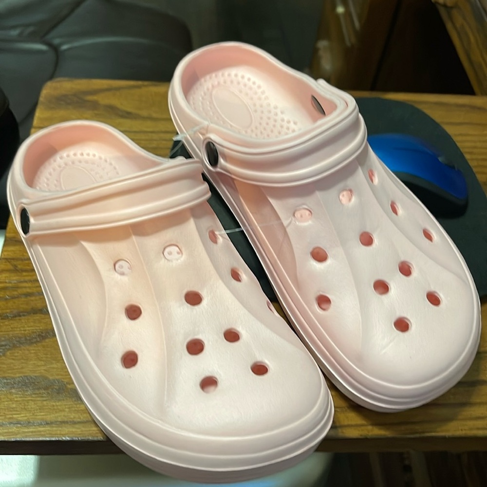 Soft Pink EVA Clogs  - Size 10